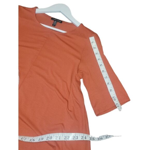 NWOT Eileen Fisher Rust Orange Pekoe Viscose Jersey Jewel Neck Tunic Tee Top S - Picture 10 of 12